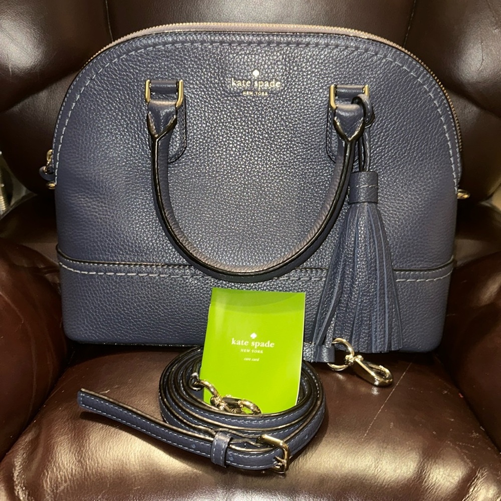 Kate Spade Domed Pebbled Leather Satchel